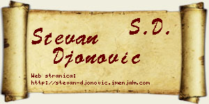 Stevan Đonović vizit kartica